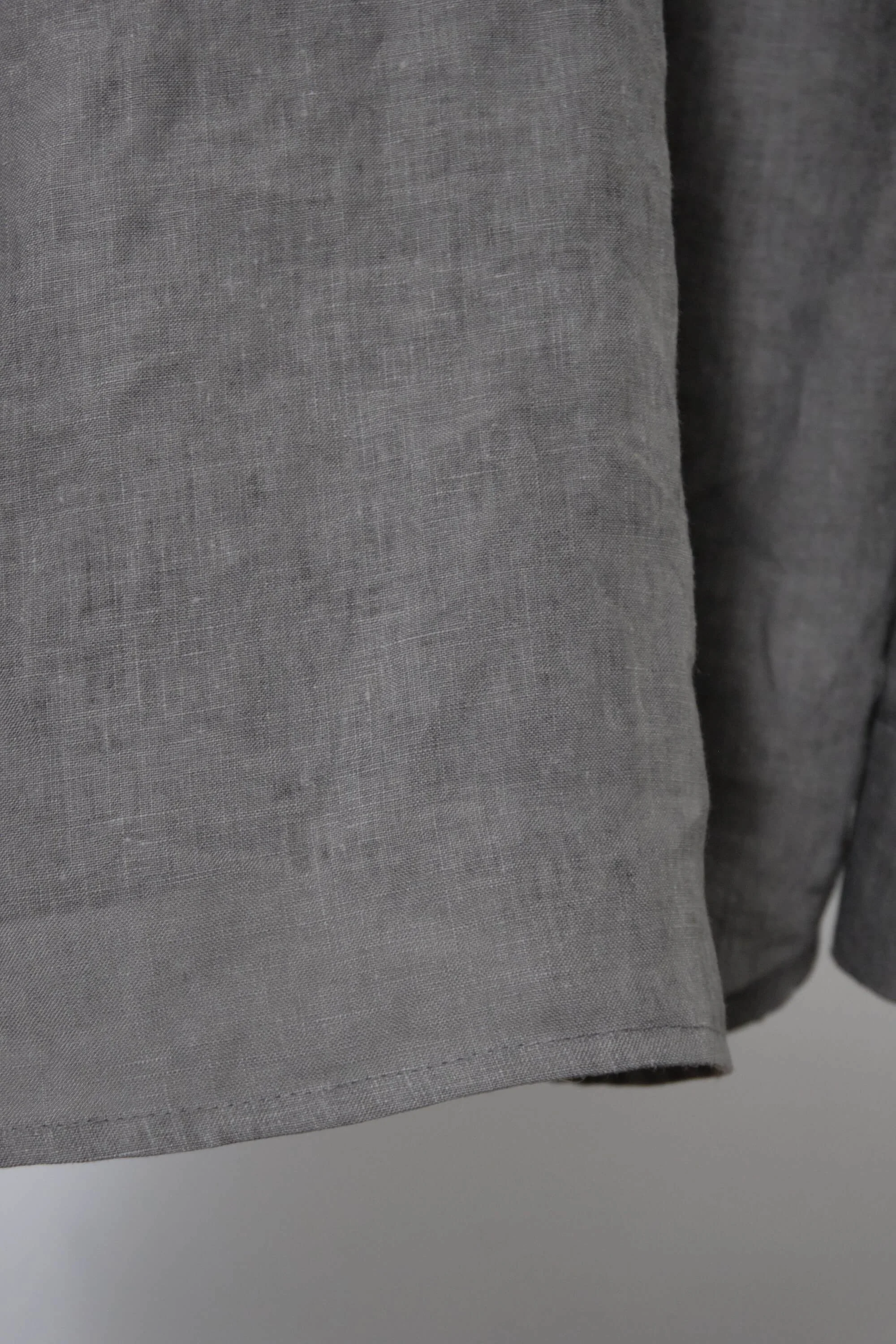 Men's Smoke Grey Linen Mandarin Collar Shirt  (9).jpg