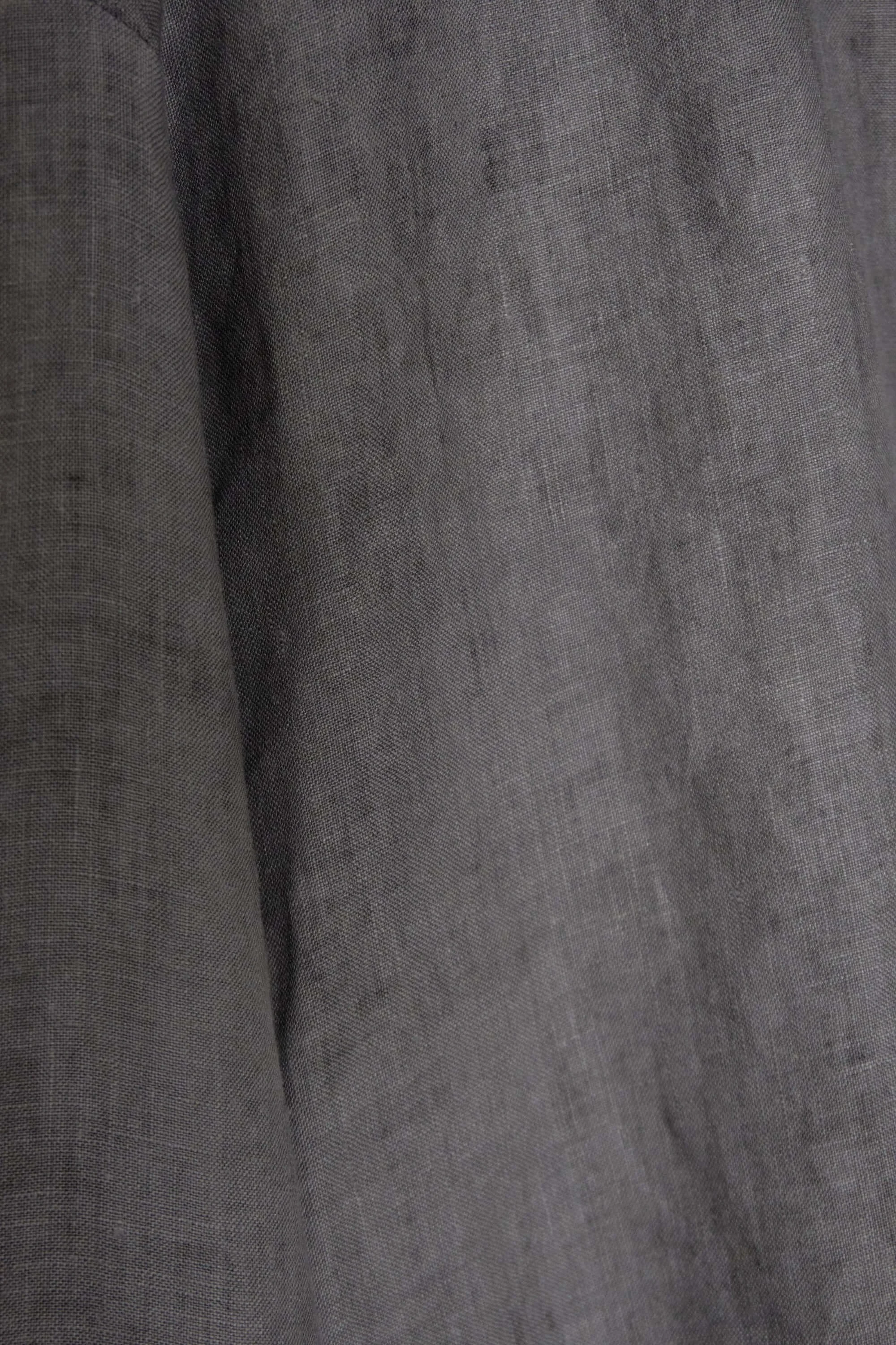 Mens Smoke Grey Linen Placket Shirt close (3).jpg