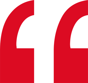 Large red open quote mark