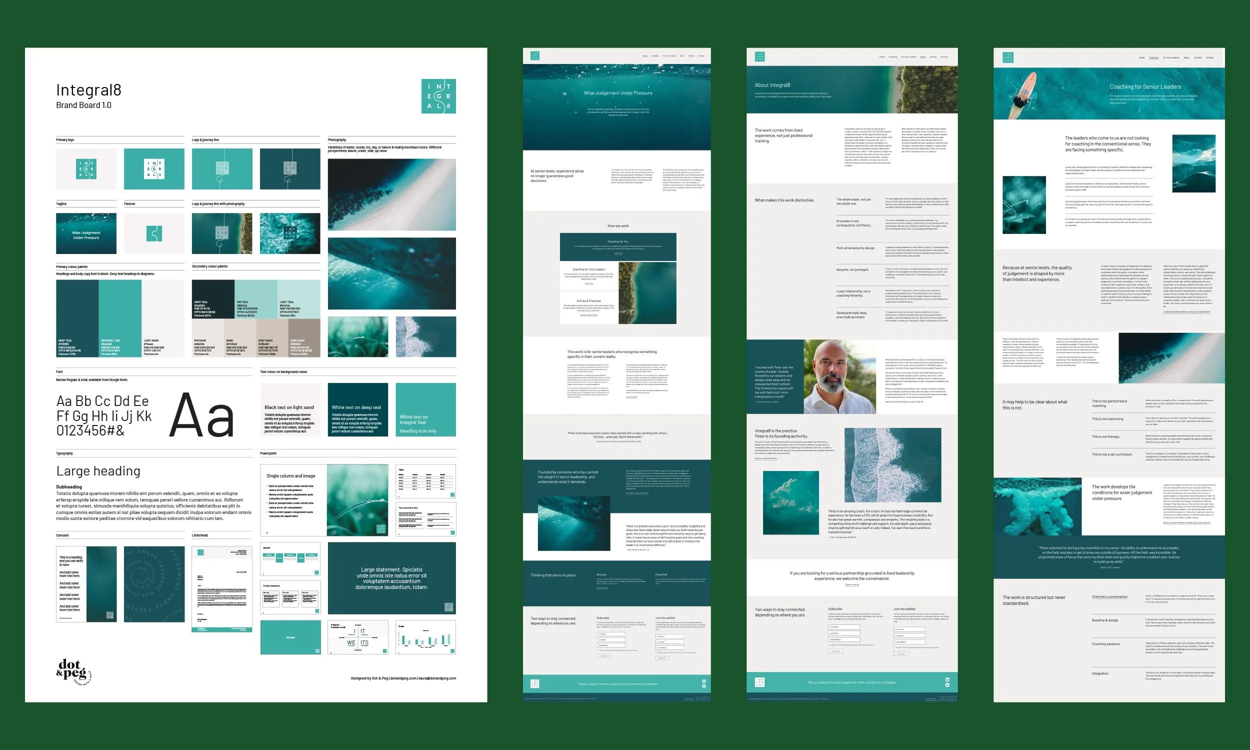 Dot & Peg Branding and Squarespace website - Integral8