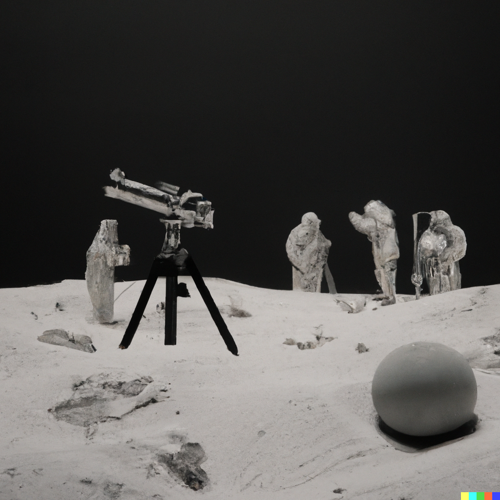   ethnography taking place on the moon, leica camera style , Ethan Simon x DALL-E, 2022 