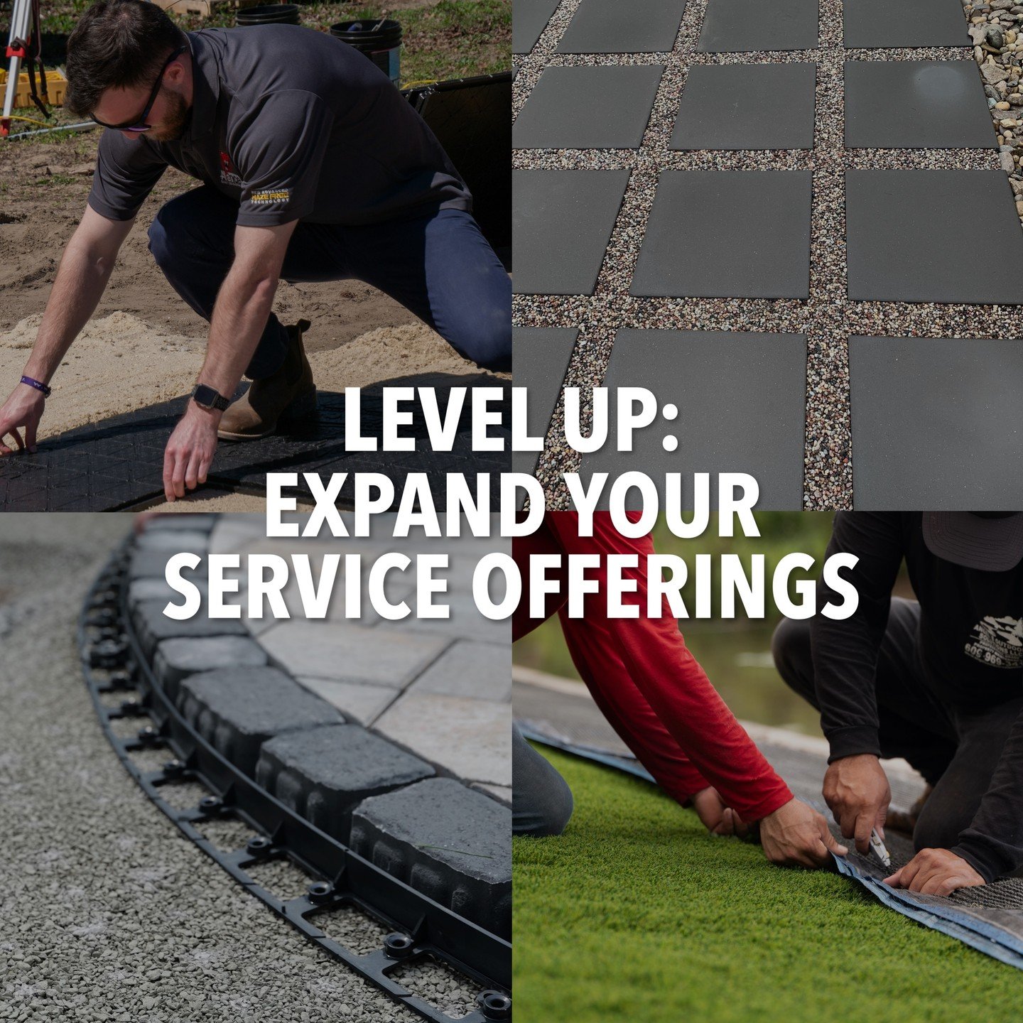 🧰 LEVEL UP with a diverse service offering
Alliance started with poly sand ... now we&rsquo;re here. 💪 From cleaners and sealers to adhesives and even artificial turf &mdash; we literally have everything you need to take your hardscape game to the 