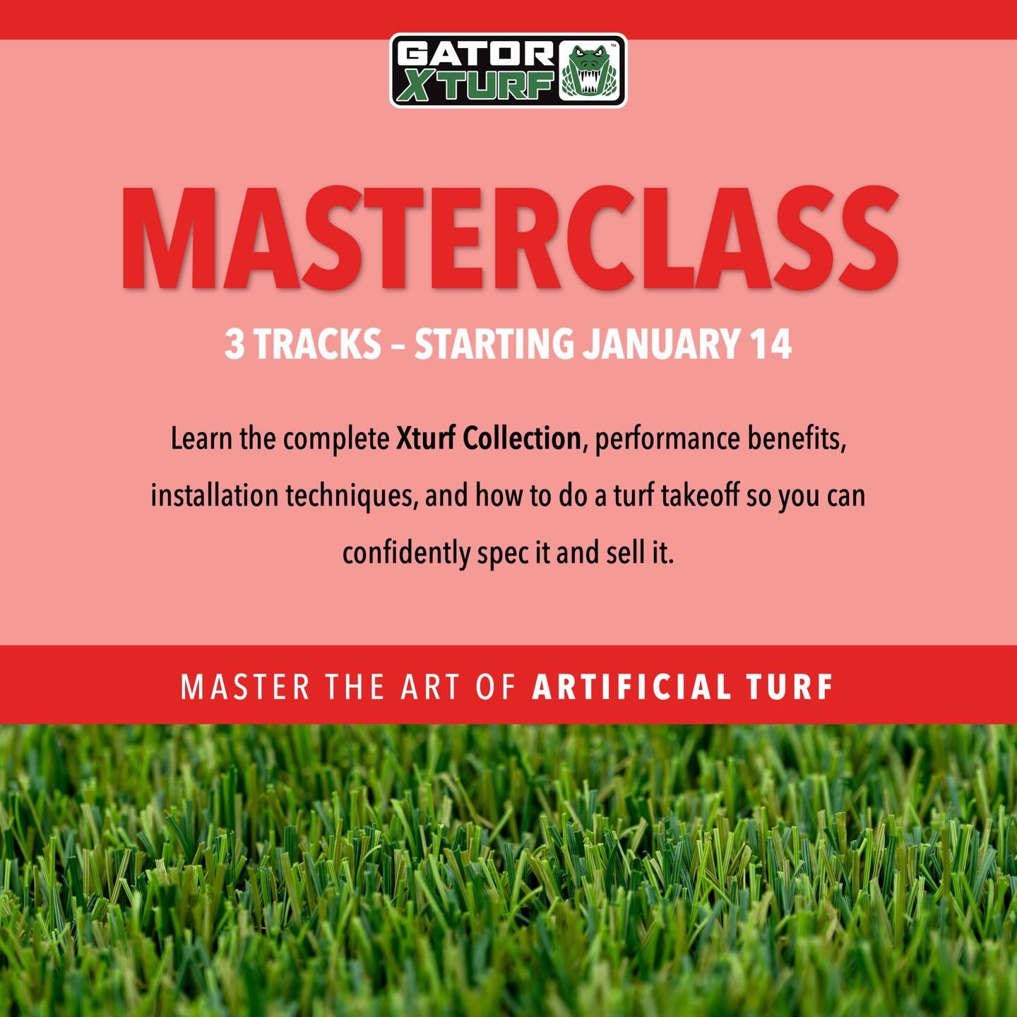 NEW YEAR. NEW SKILLS! 🎊
We know the busy season sneaks up fast&hellip;so how about kicking off 2026 with some fresh training that actually can enhance the way you work? 

🌟XTURF MASTERCLASS
3 Tracks - Starts January 14
Learn the complete Xturf Coll