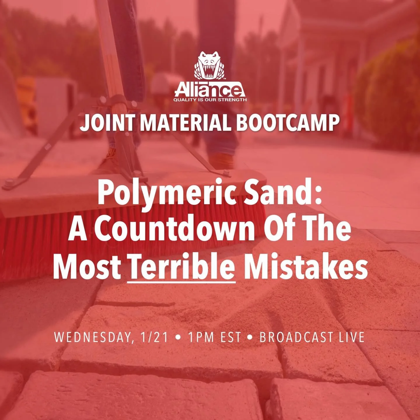 &ldquo;My joints never hardened up.&rdquo;
&ldquo;The sand is peeling away.&rdquo;
&ldquo;There&rsquo;s a crust with loose sand underneath.&rdquo;

If you&rsquo;ve heard (or said) any of these things before, this class is for you.

Join us for Poly S