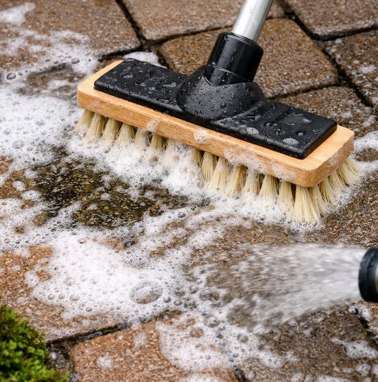 Organic stains happen.
The wrong cleaning method shouldn&rsquo;t.

Leaves 🍂
Algae 🌿
Moss
Mildew
Tannin stains

They&rsquo;re some of the most common issues seen on paver projects &mdash; and aggressive cleaning can sometimes do more harm than good.