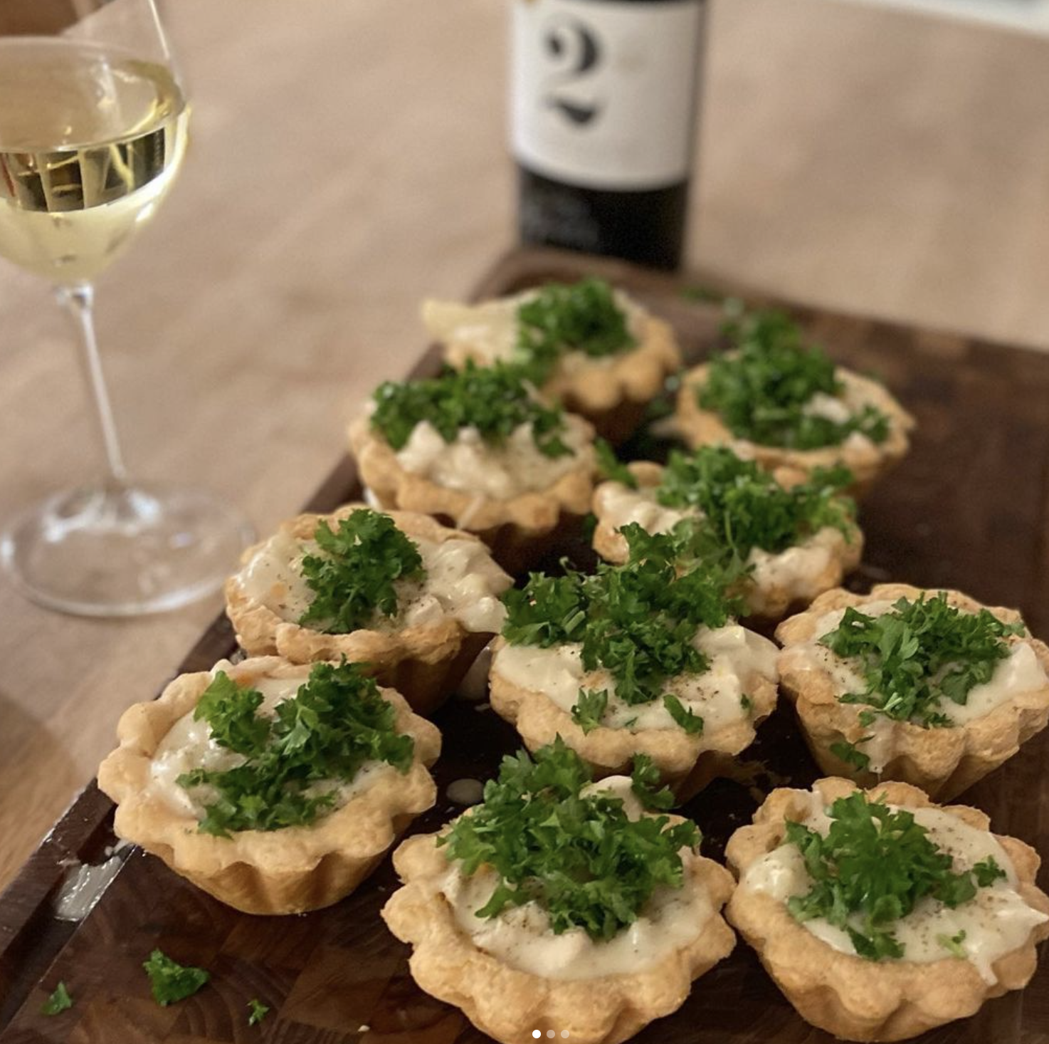Pheasant tartlets with apple
