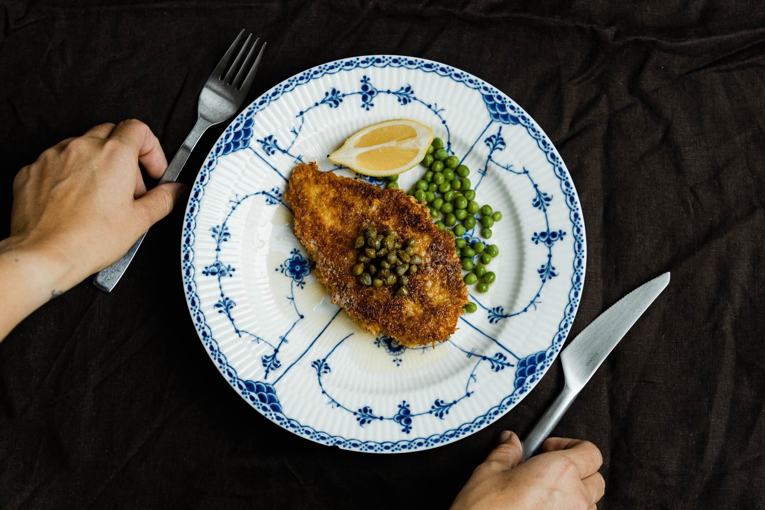 Lemon-marinated pheasant escalope