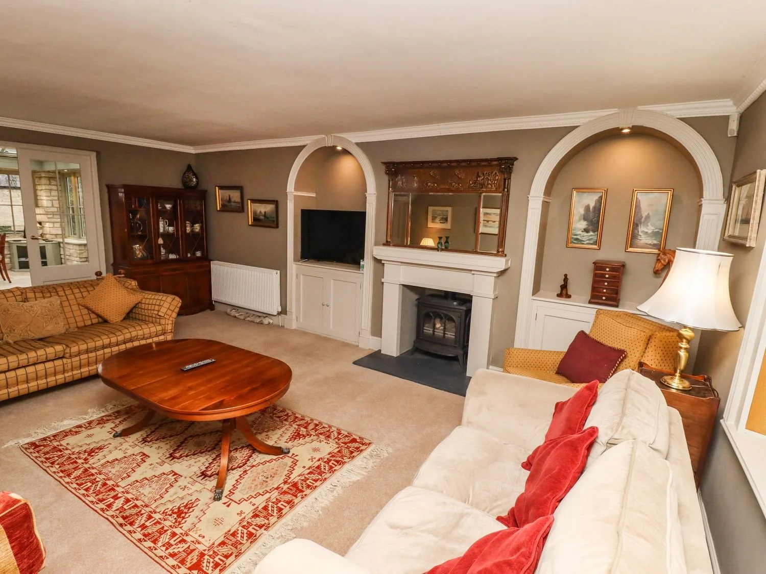 The drawing room at the Glebe