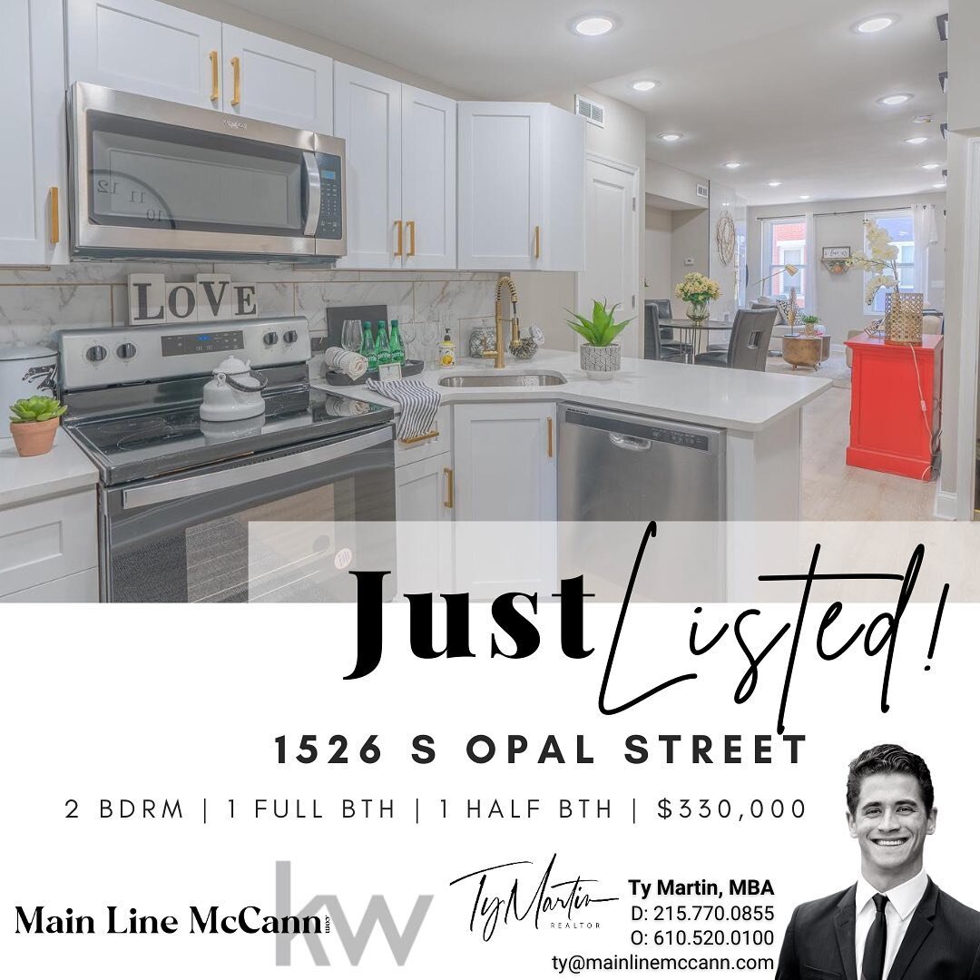👀 Just Listed in #PointBreeze!

📍1526 S Opal St, Philadelphia, PA

2️⃣ Bedrooms, 1️⃣ Full Bathroom
1️⃣ Half Bathroom

👍🏼 $330,000 for a fully remodeled home!

📲 Reach out to Ty@MainLineMcCann.com for more details!

#JustListed #phillyrealestate 