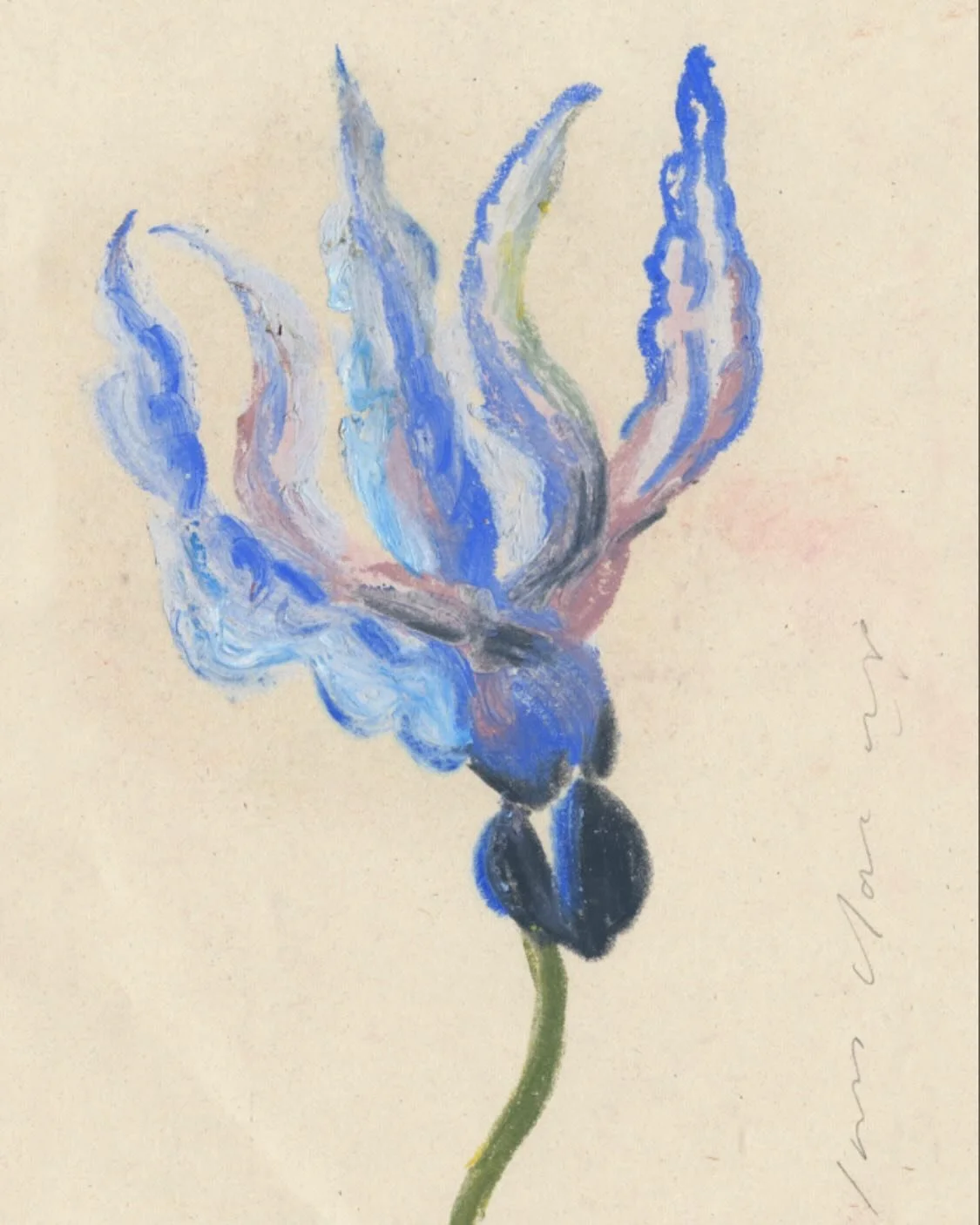 &lsquo;Blue Iris&rsquo; by @molly.a.martin 

This beautiful print will be available to buy in the STILL Print Shop on the 5th November.

&pound;55

It&rsquo;s a Fine art giclee print of an original oil pastel drawing.

Printed with archival inks on h