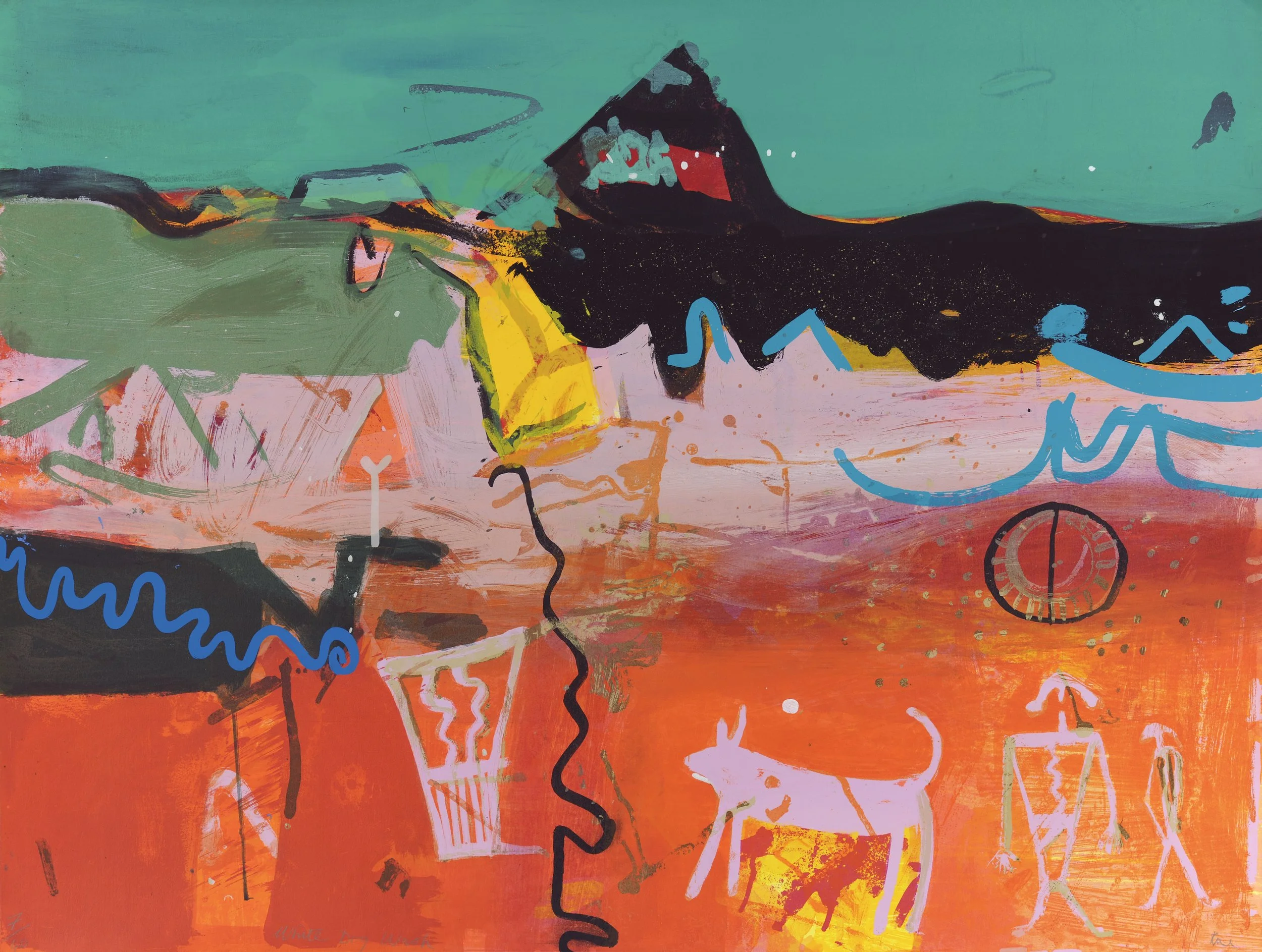 White Dog Wash, 96.5 x 119.5 cm