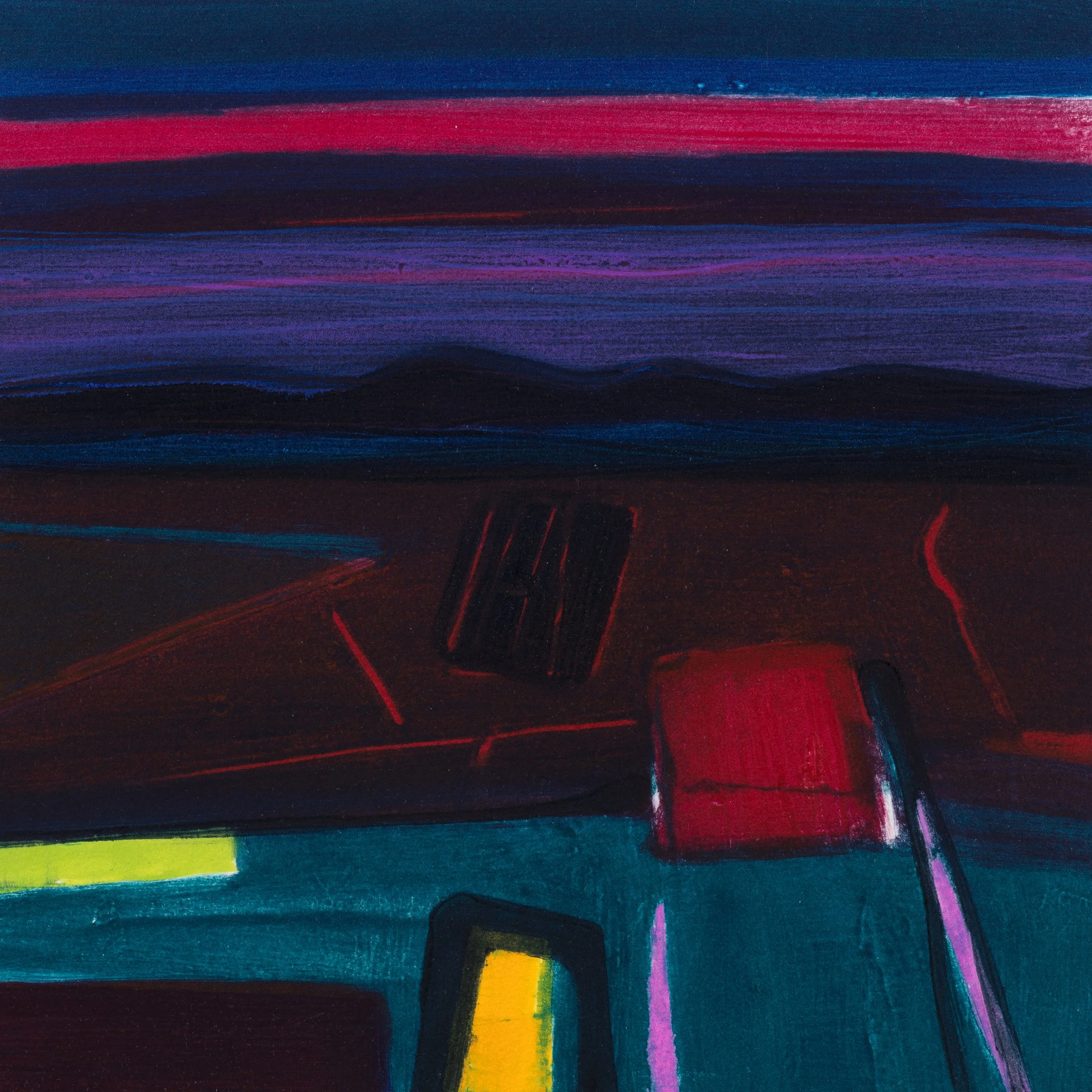 Red Field, 30 x 30 cm