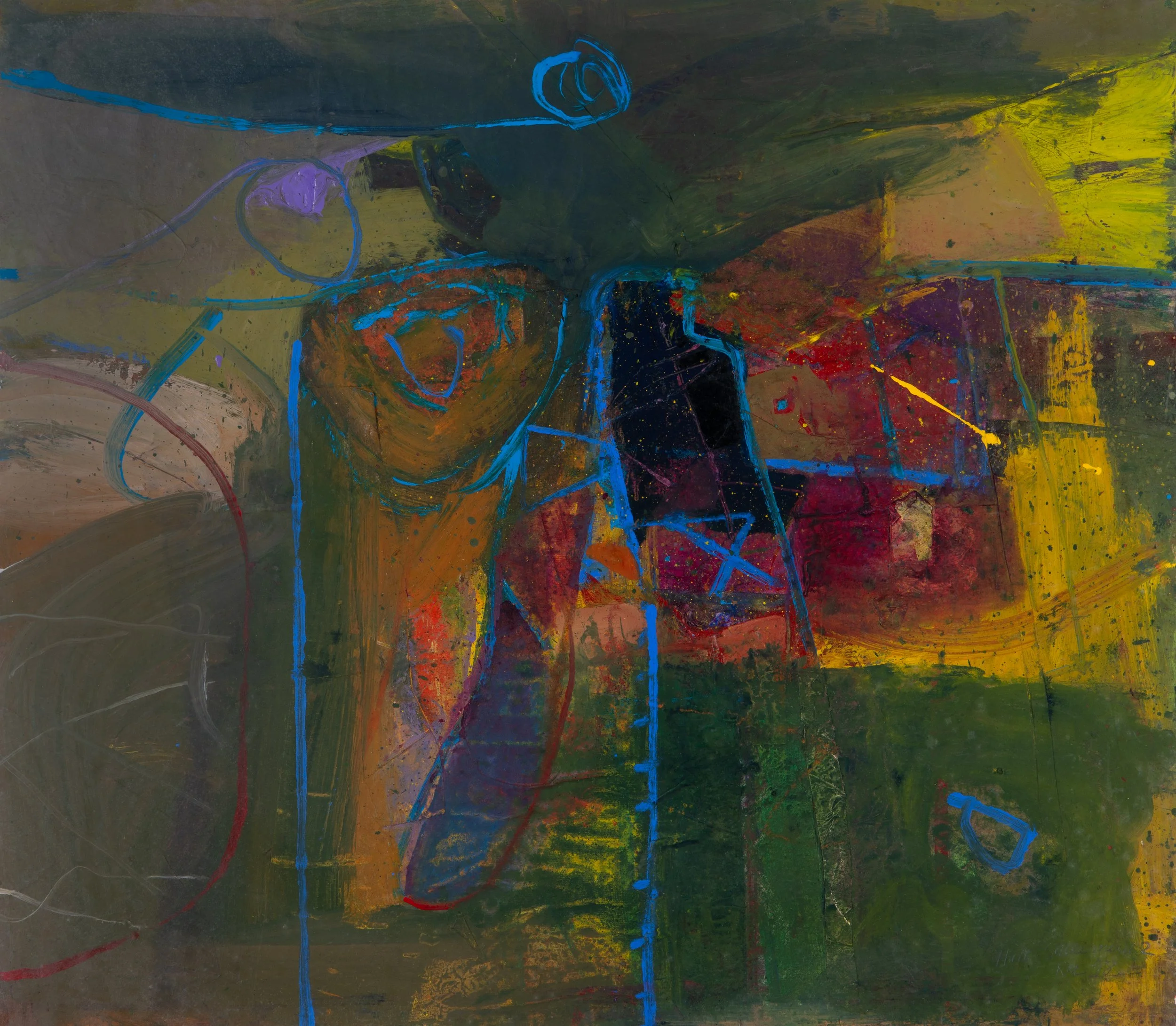 Hill Fort 1 -  1982 - Mixed Media - 76 x 87 cm