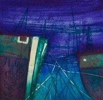 Winter Harbour, 60 x 60 cm