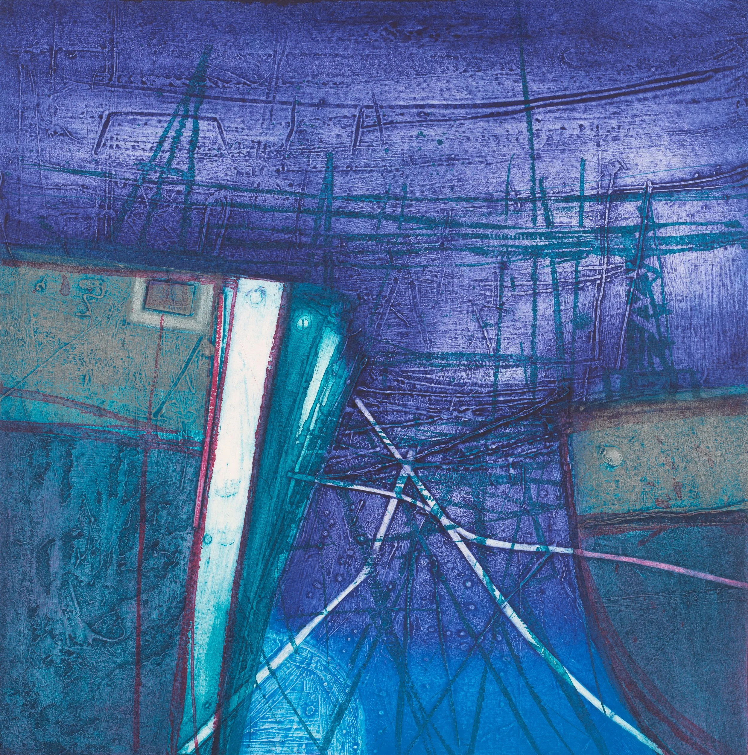 Winter Harbour, 60 x 60 cm