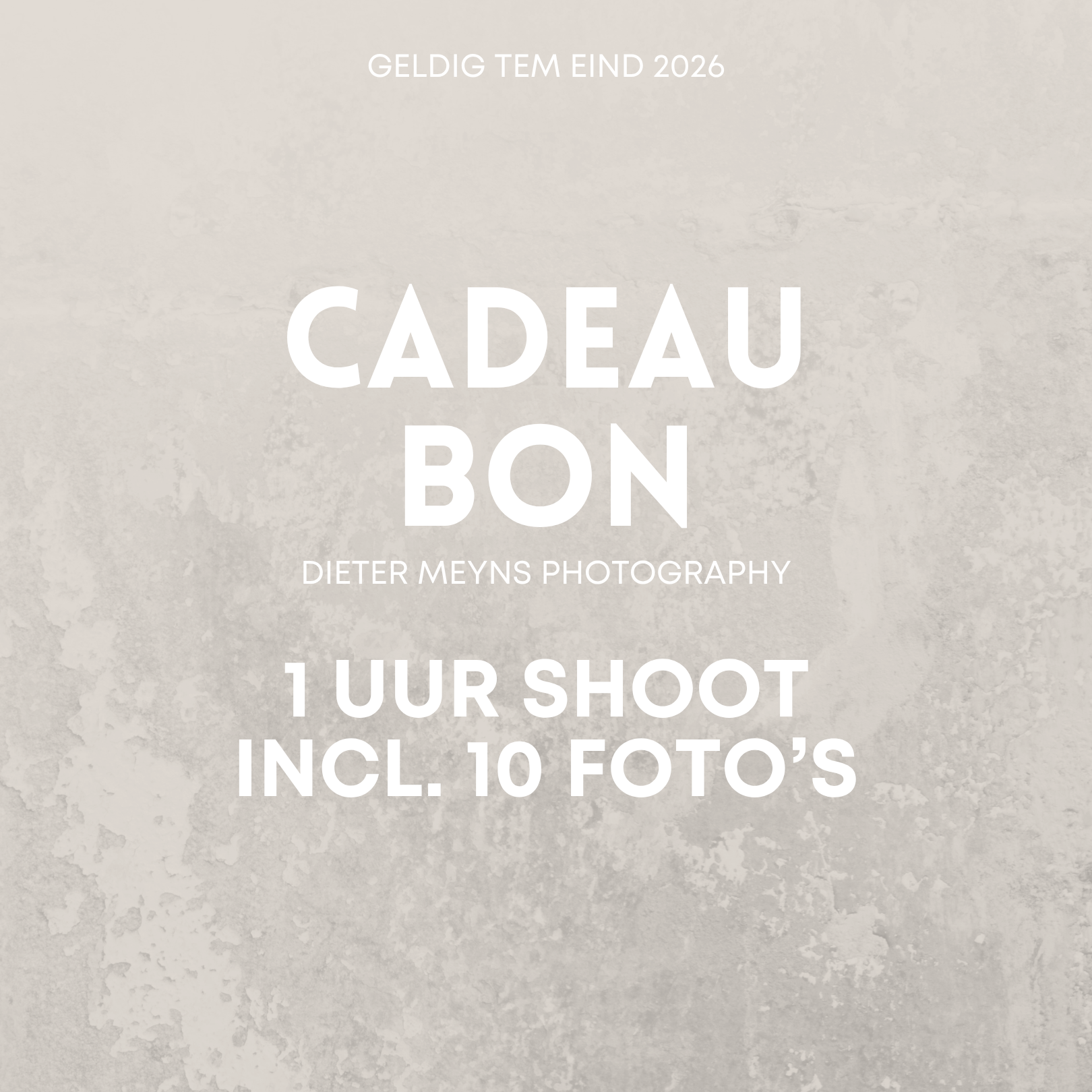 CADEAUBON FOTOSHOOT 1U - 10 FOTO'S