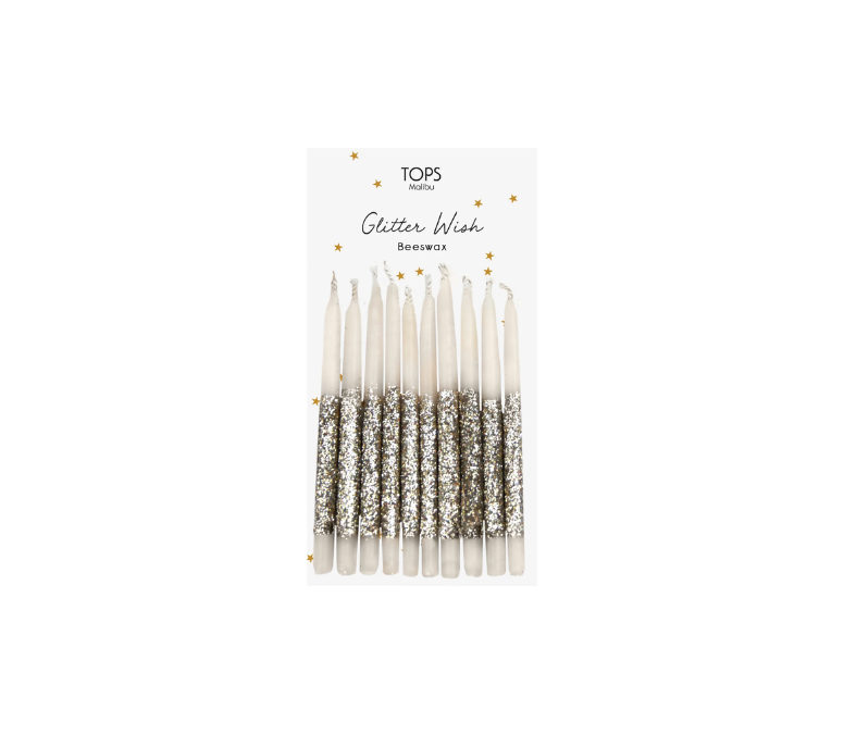 Glitter Wish 3" Beeswax Candles