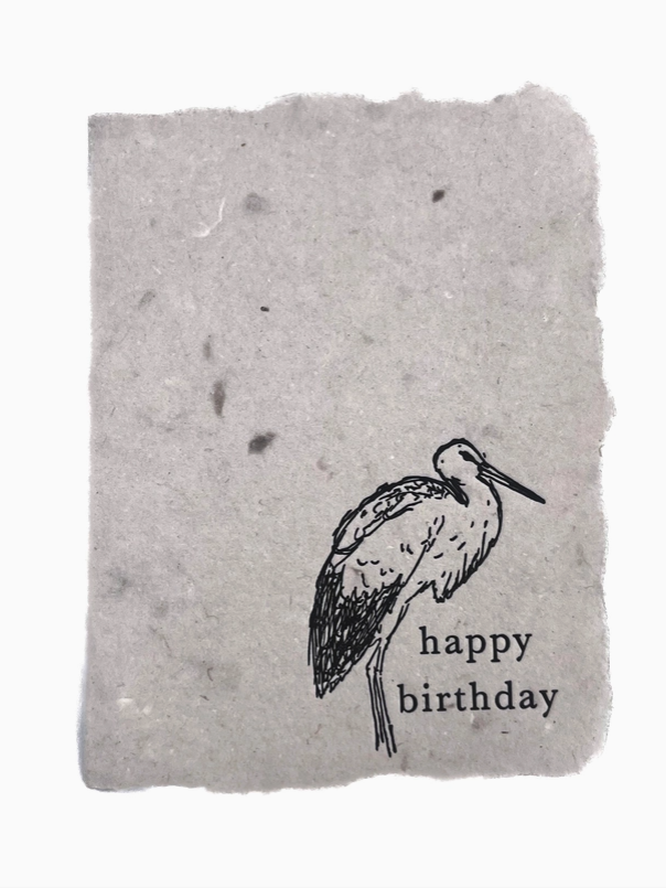 Happy Birthday Heron Card