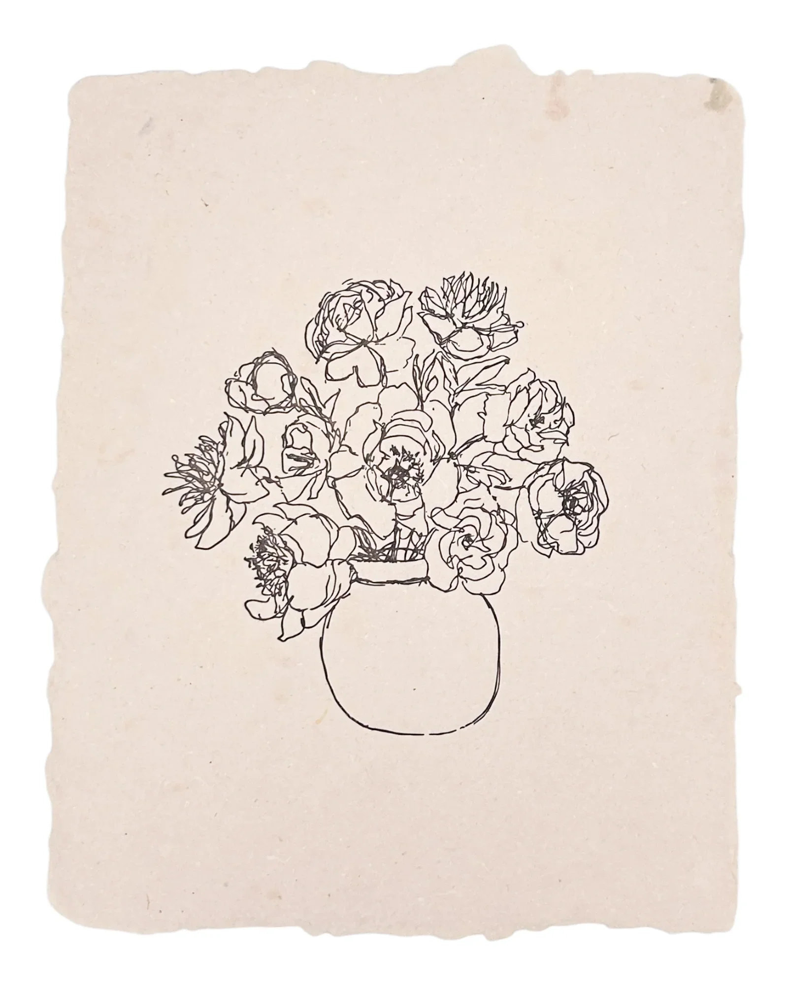 Vase Of Peonies Art Print
