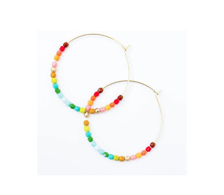Ombre Beaded Hoops