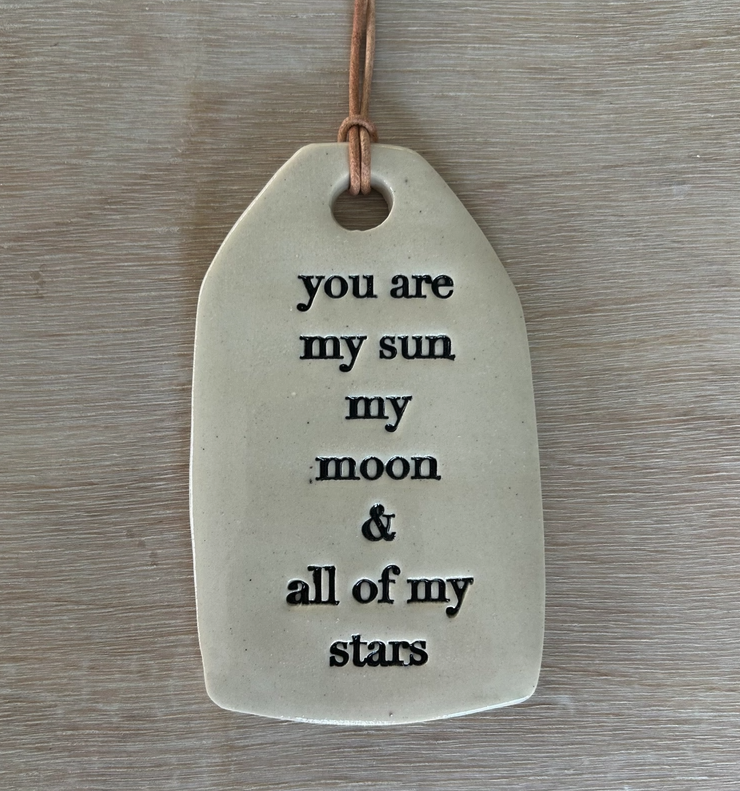 Ceramic Tag All Good Things are Wild & Free