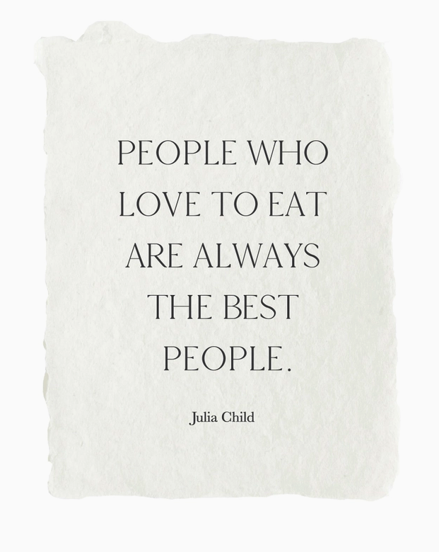 Love To Eat Quote Note Card