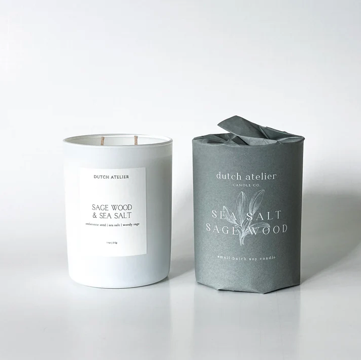Sea Salt & Sage Wood Candle