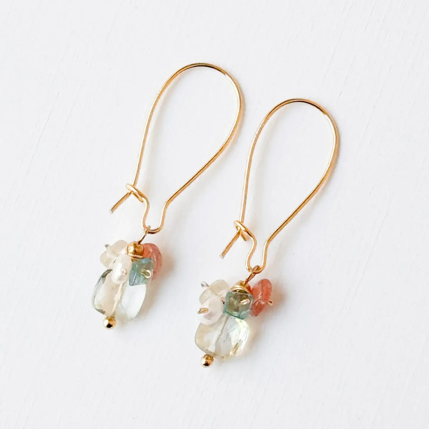 Crystal Bead Cluster Earrings