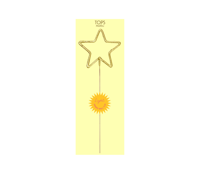 Big 8" Gold Star Sparkler Wand