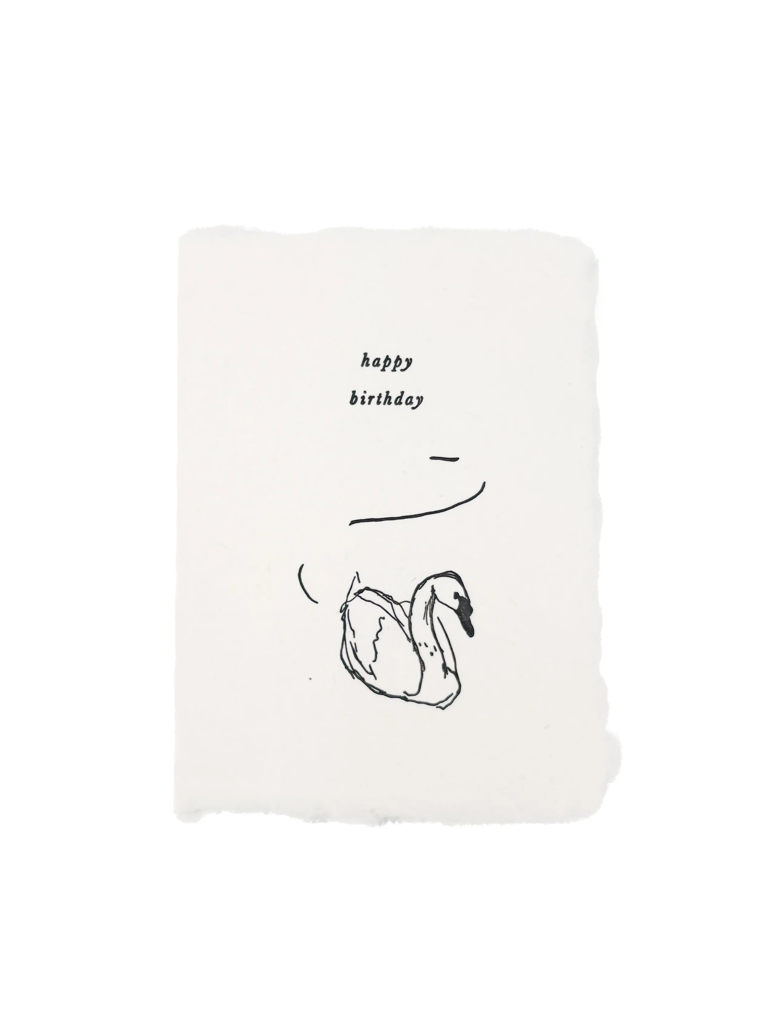 Happy Birthday Swan Card