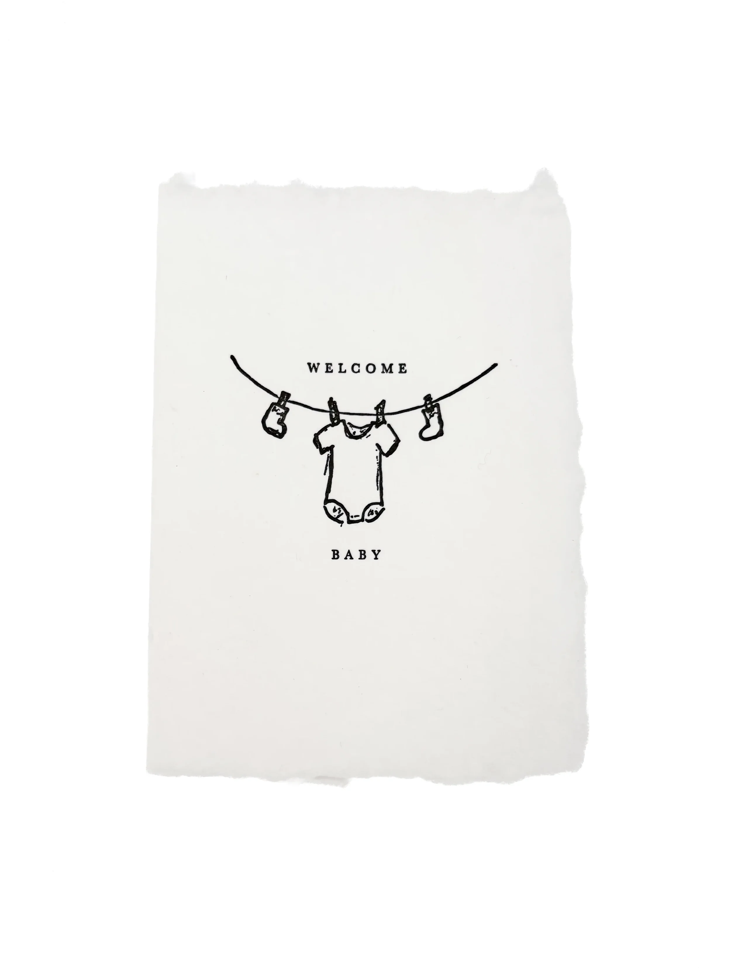 Welcome Baby Clothesline Card