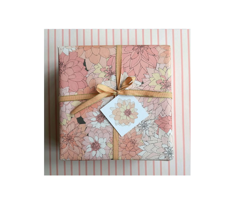 Dahlia in Pink Wrapping Paper