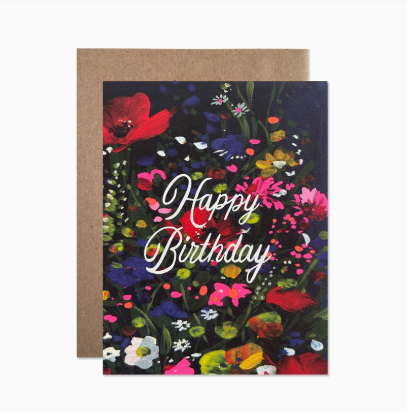Happy Birthday Midnight Garden Card