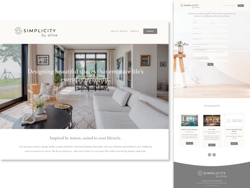 Simplicity by Elina Website