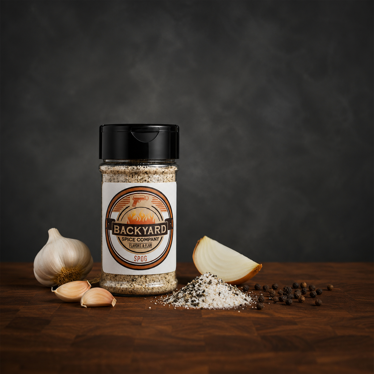 Food seasoned with SPOG salt pepper onion garlic all-purpose seasoning
