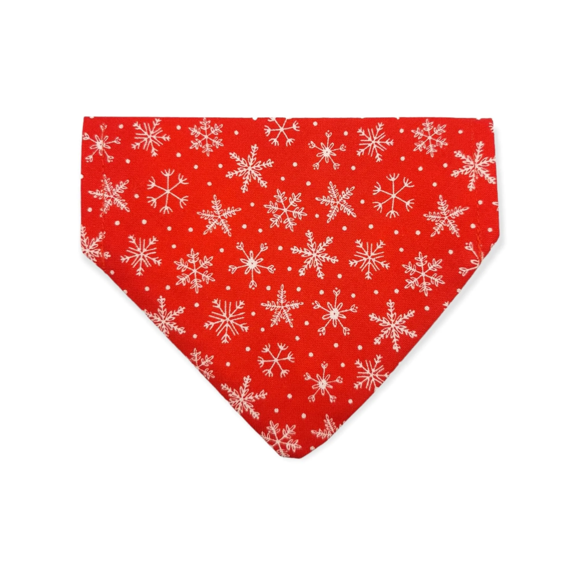Red Snowflake Dog Bandana - Size Medium
