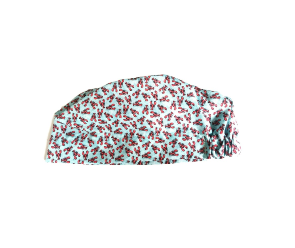 Lobster Surgical Hat - Elasticated or Velcro Strap