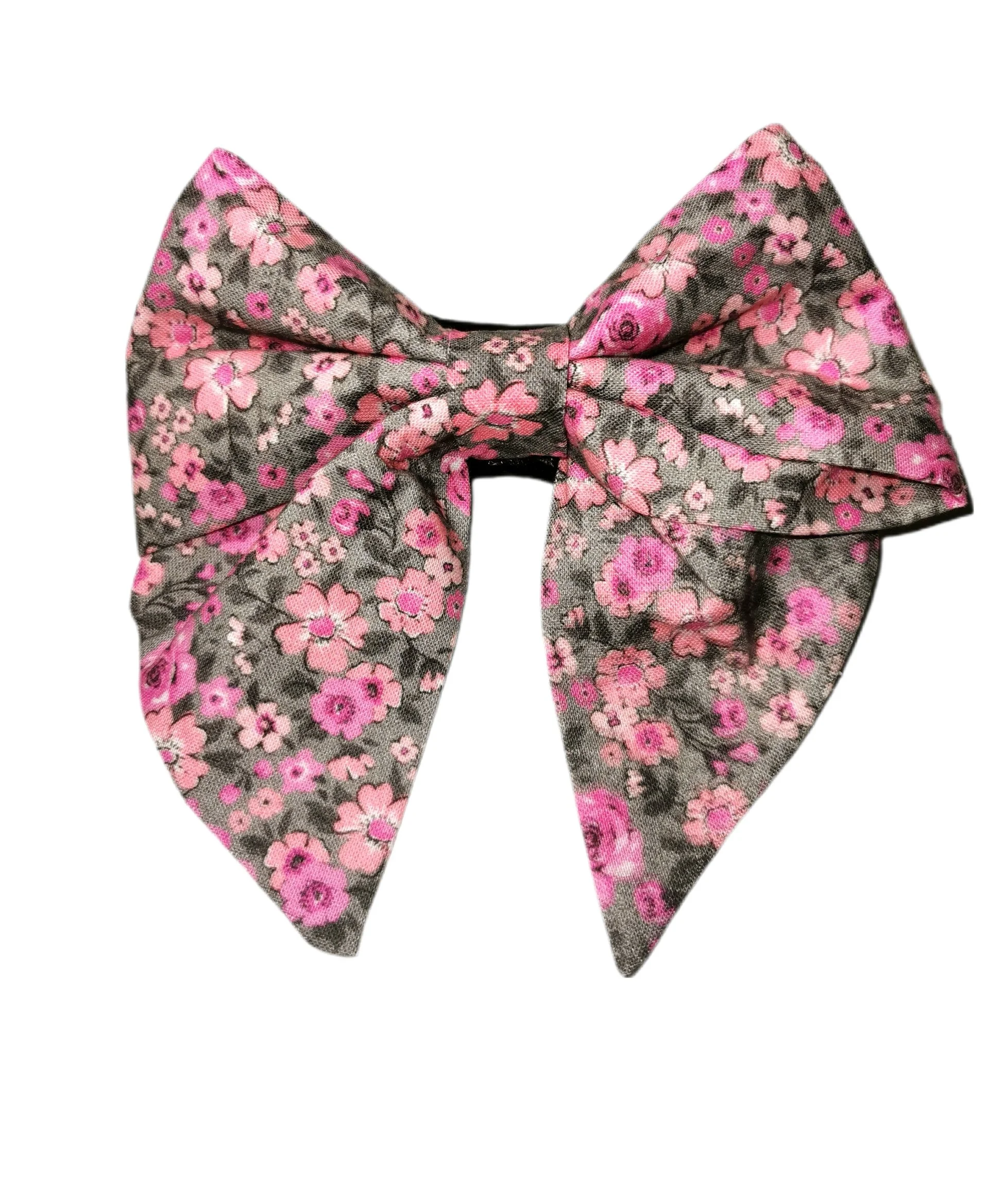 Pink Spray Flowers Sailor Bow