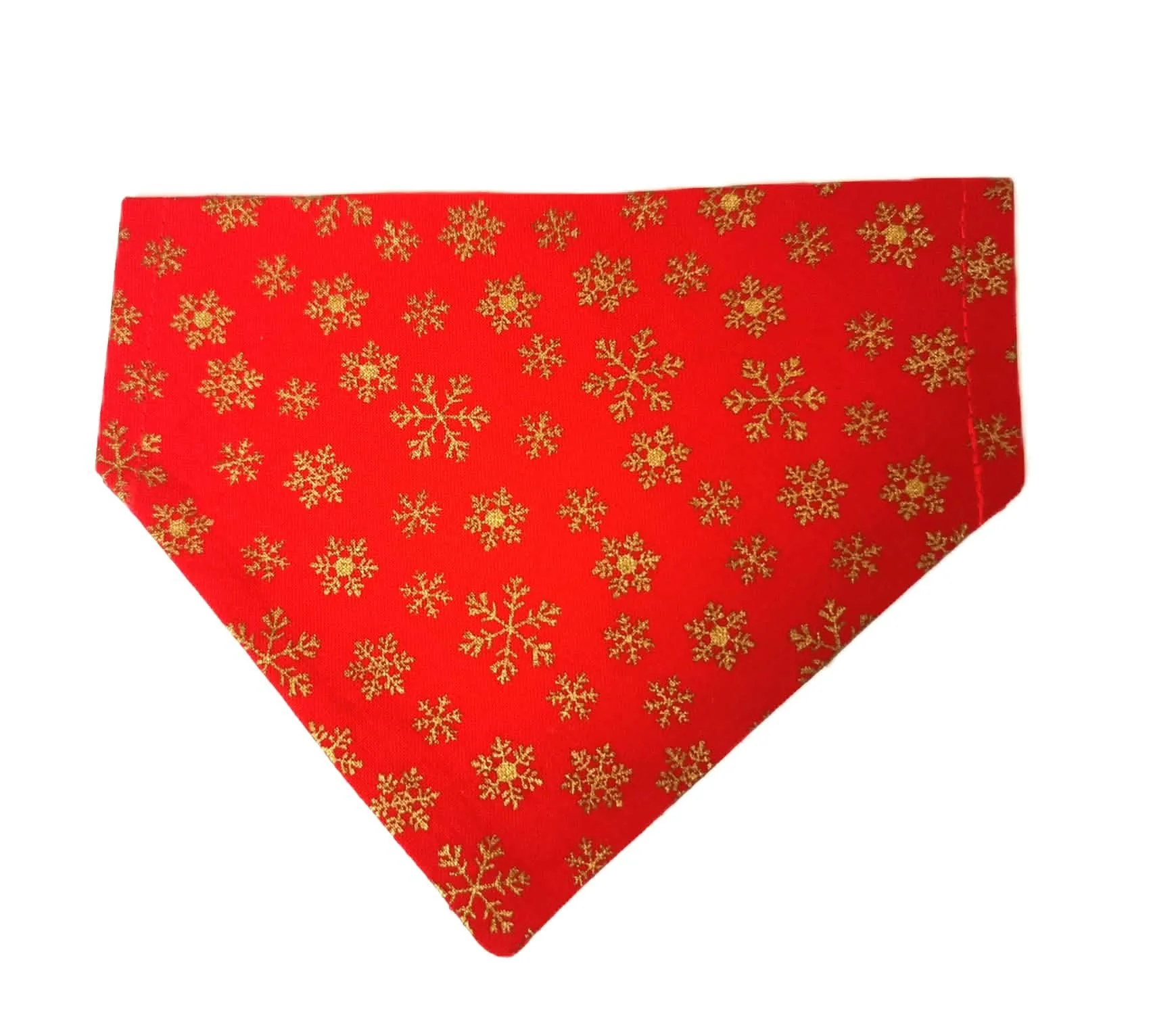 Gold Snowflake Dog Bandana