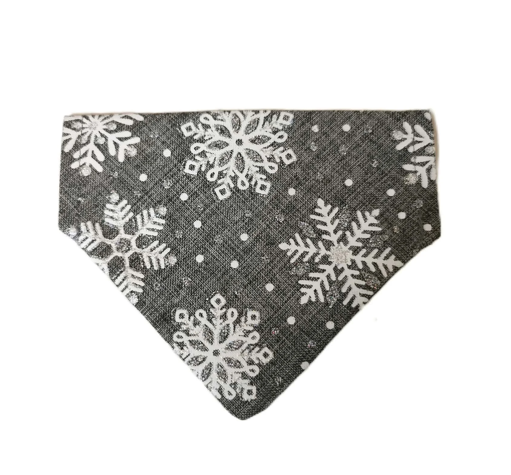 Glitter Snowflake Dog Bandana
