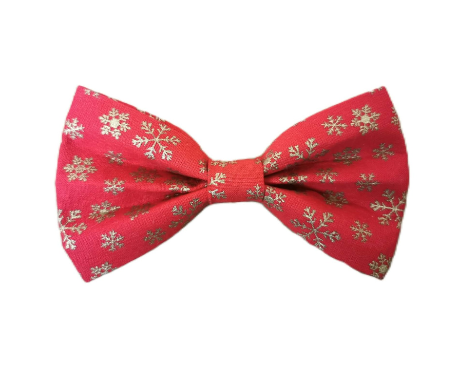 Gold Snowflake Bow Tie