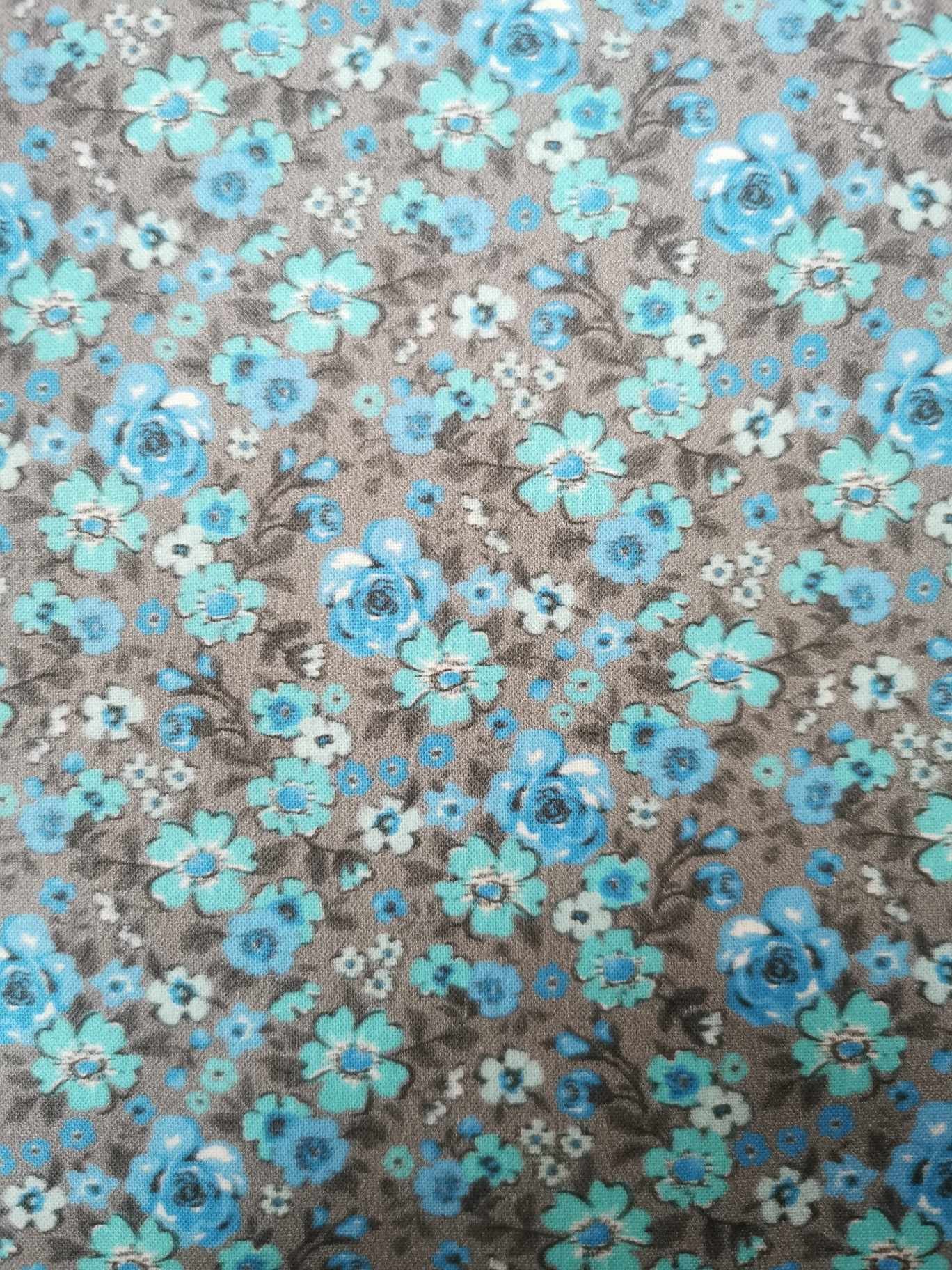 Blue Spray Flowers Sailor Bow