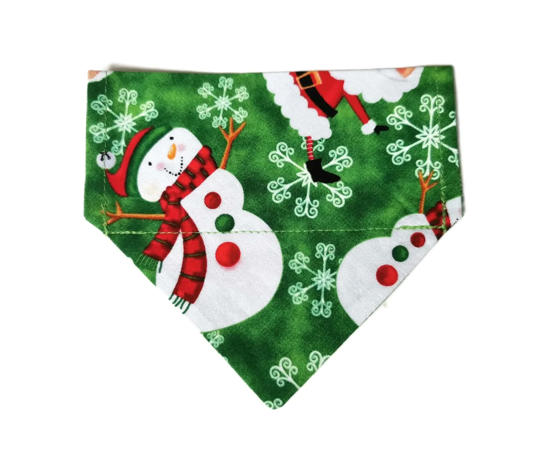 Green Snowman Dog Bandana