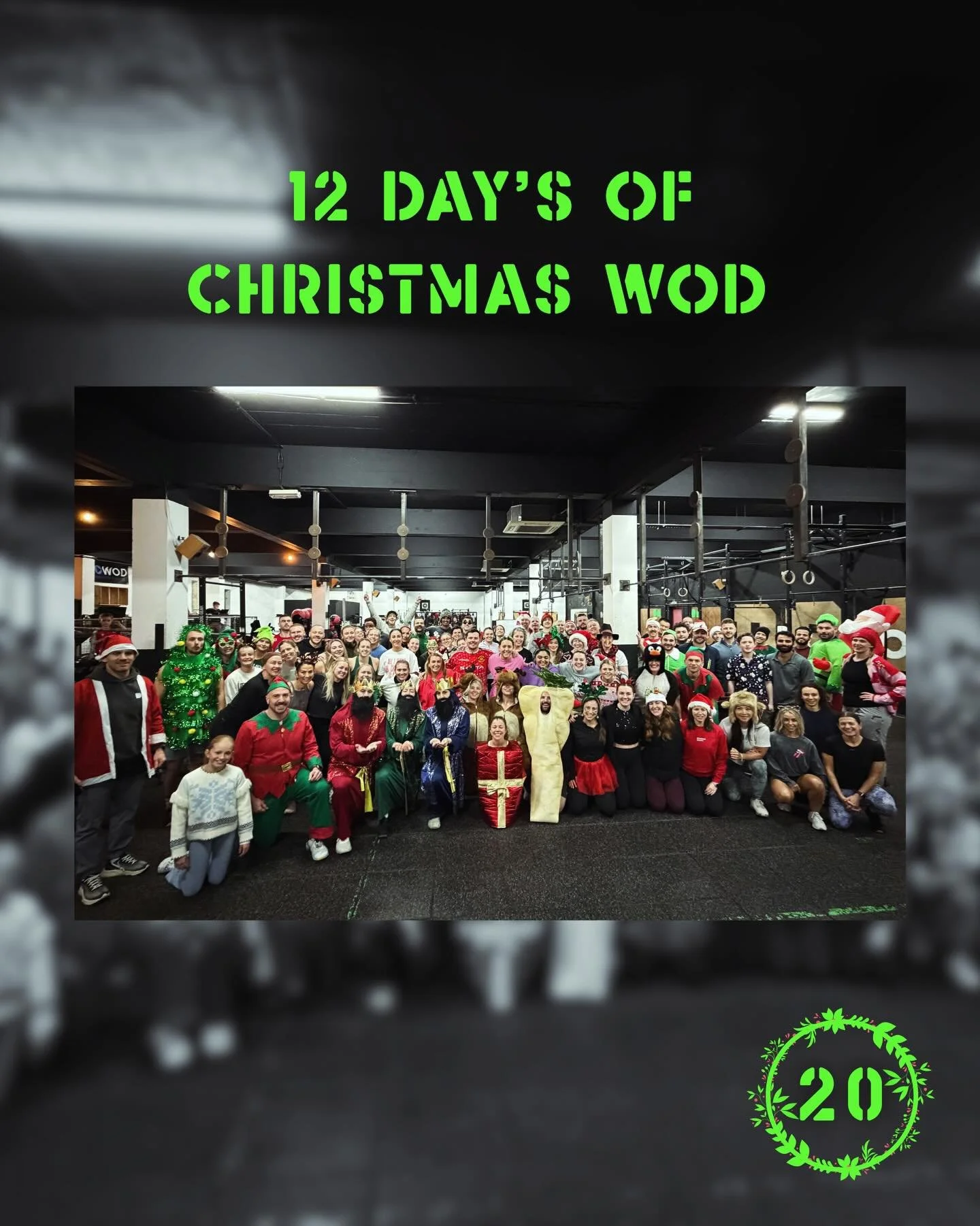 Merry 12 days of Christmas WOD 🕺🎄

Amazing efforts for Christmas fancy dress, followed by @edwods dance special warm up, almost 90 of you completing our WOD together, with a lovely @pump.coffee , Secret Santa exchange and Christmas hamper raffle wi
