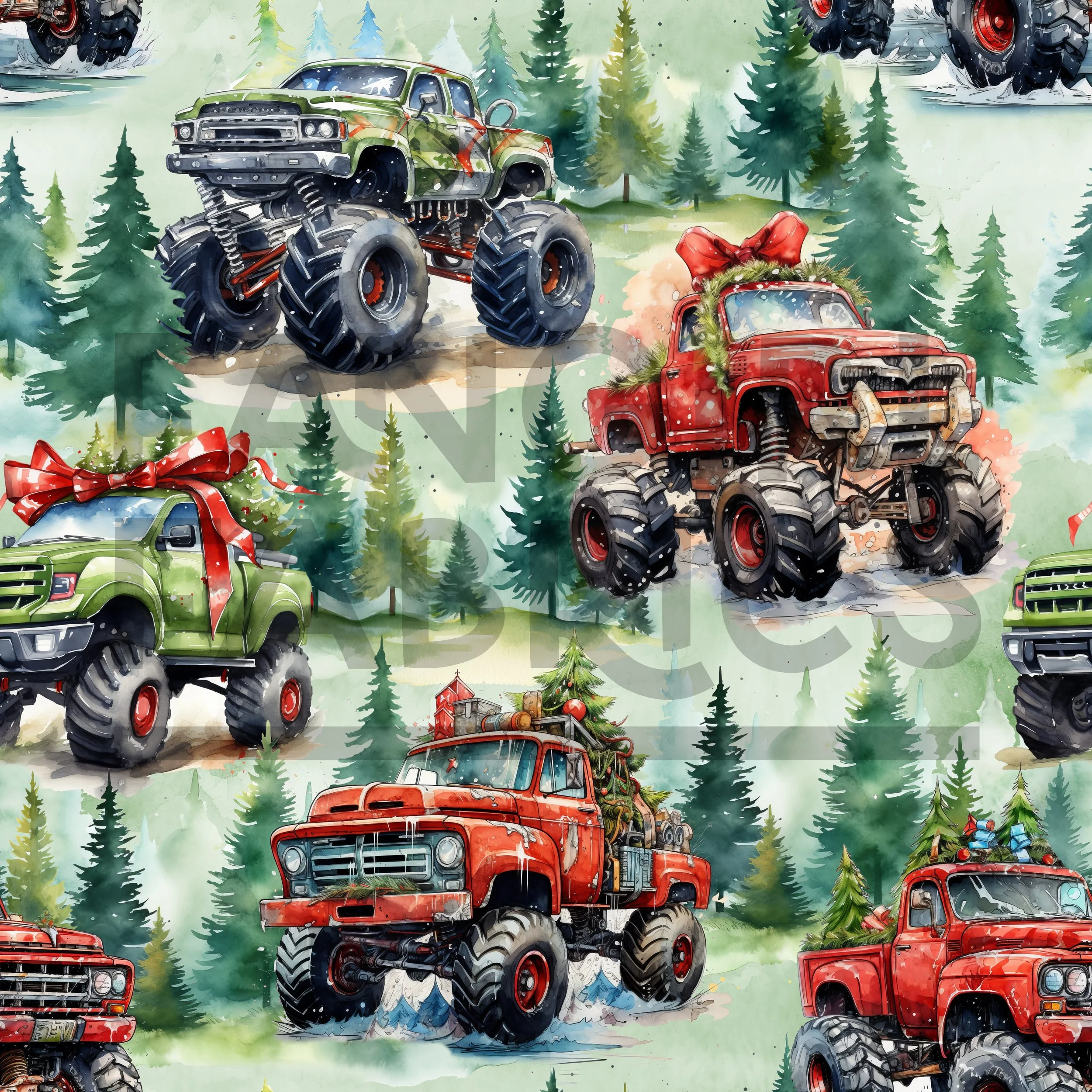 Christmas Monster Trucks by YAY ART Shoppe w.jpg