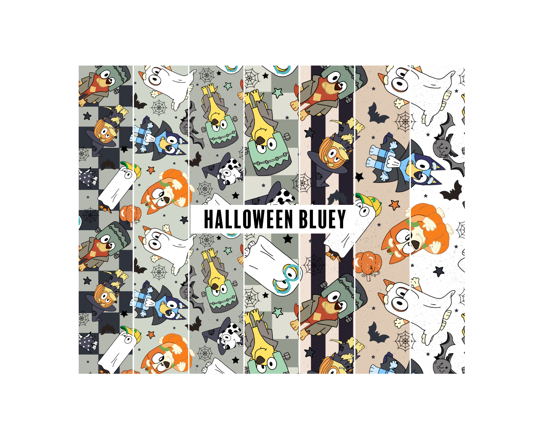 PREORDER Halloween Bluey (7 colours) - Bloom Patterns