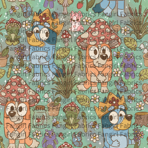 Cottagecore Bluey multi green by pixelcass w.png