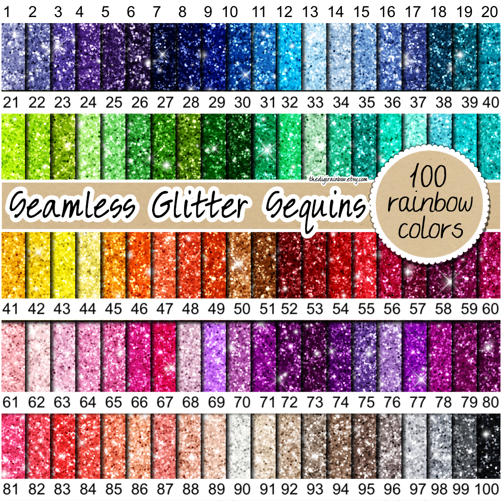 PREORDER Glitter (100 colours) - The Digi Rainbow