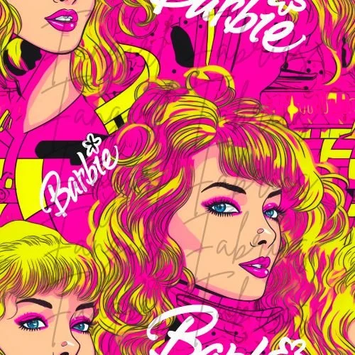 Wallpaper Barbie Colorful Barbie™ Land Flamingo Pinstripe