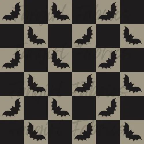 Checker Bats Grey by Raspberry Pattern Co w.jpg